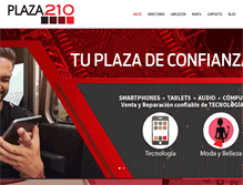 Tablet Screenshot of plaza210.com